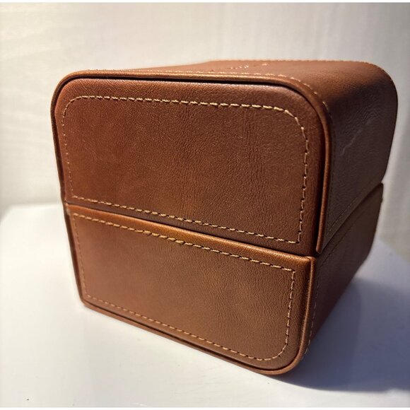 Lucky Brand Watch Womens Leather Strap Analog Watch Gold Dial Gift Box Like New - Picture 7 of 8